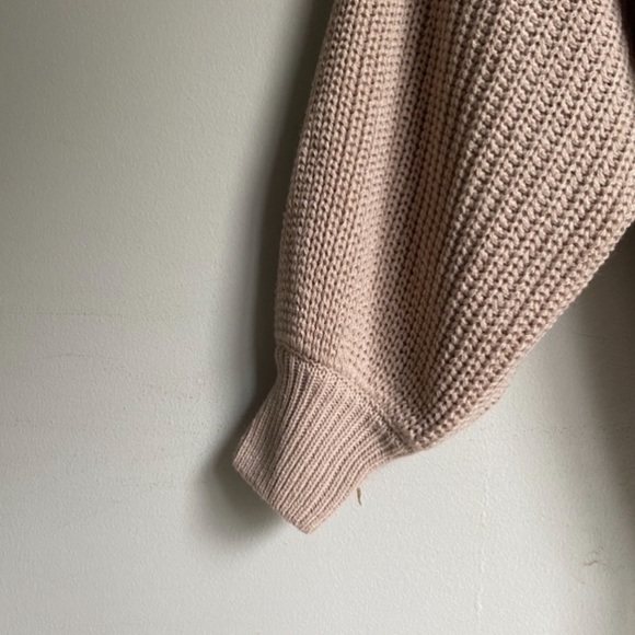 New Tan Balloon Sleeve Cardigan - Picture 5 of 6